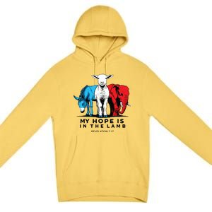 My Hope Is In The Lamb Premium Pullover Hoodie