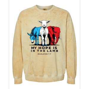 My Hope Is In The Lamb Colorblast Crewneck Sweatshirt