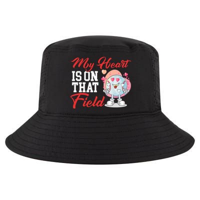 My Heart Is On That Field Baseball Gift Cool Comfort Performance Bucket Hat