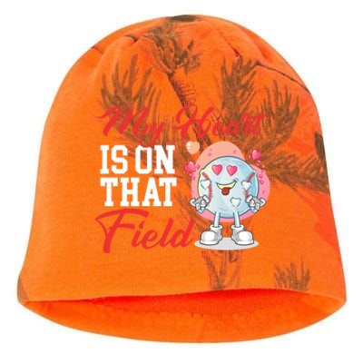 My Heart Is On That Field Baseball Gift Kati - Camo Knit Beanie