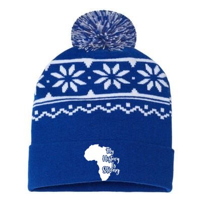 My History Is Strong Africa Blm Graphic Gift USA-Made Snowflake Beanie