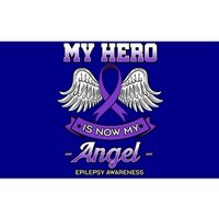 My Hero Is Now My Angel Epilepsy Awareness Purple Epileptic Funny Gift Bumper Sticker