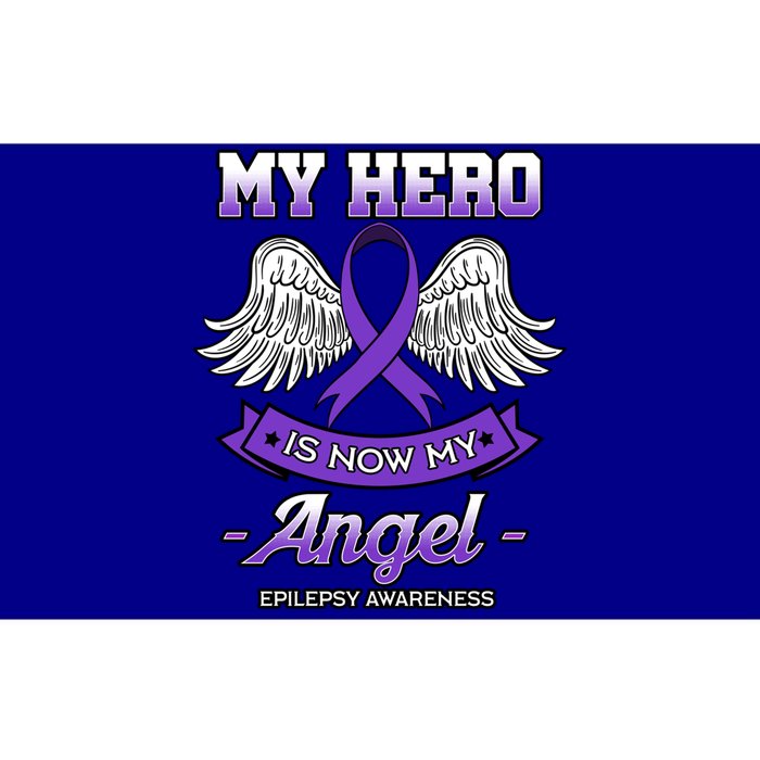 My Hero Is Now My Angel Epilepsy Awareness Purple Epileptic Funny Gift Bumper Sticker