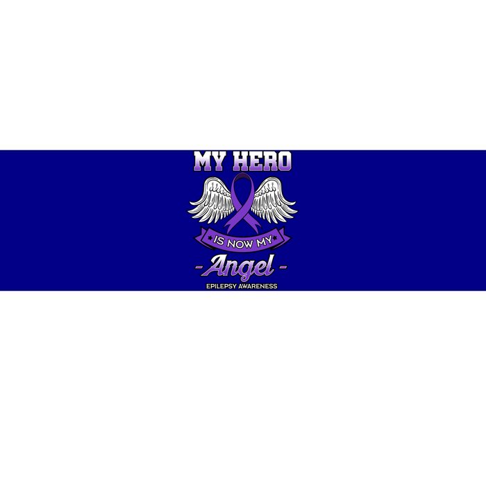 My Hero Is Now My Angel Epilepsy Awareness Purple Epileptic Funny Gift Bumper Sticker