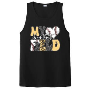 My Heart Is On That Field Tee Leopard Baseball Softball Mom Gift PosiCharge Competitor Tank