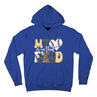 My Heart Is On That Field Tee Leopard Baseball Softball Mom Gift Hoodie