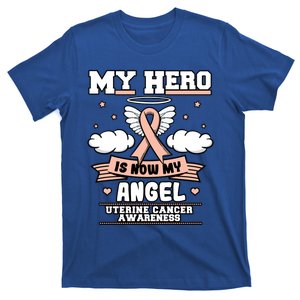 My Hero Is Now My Angel Uterine Cancer Awareness Warrior Cute Gift T-Shirt