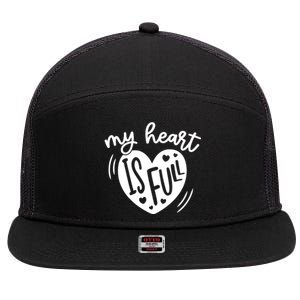 My Heart Is Full 7 Panel Mesh Trucker Snapback Hat