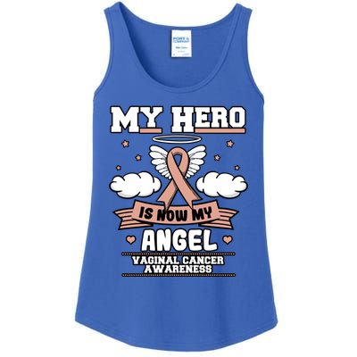 My Hero Is Now My Angel Vaginal Cancer Awareness Gift Idea Cute Gift Ladies Essential Tank