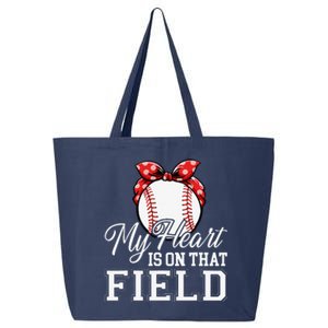 My Heart Is On That Field Baseball Mom Wife 25L Jumbo Tote