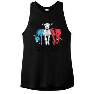 My Hope Is In The Lamb Ladies PosiCharge Tri-Blend Wicking Tank