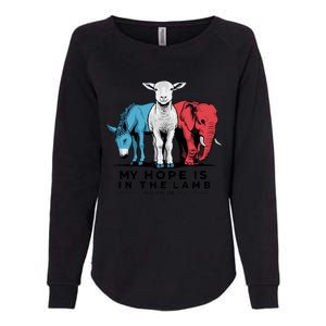 My Hope Is In The Lamb Womens California Wash Sweatshirt