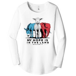 My Hope Is In The Lamb Women's Perfect Tri Tunic Long Sleeve Shirt