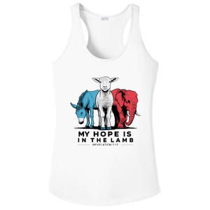 My Hope Is In The Lamb Ladies PosiCharge Competitor Racerback Tank