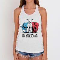 My Hope Is In The Lamb Women's Knotted Racerback Tank