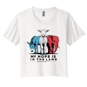 My Hope Is In The Lamb Women's Crop Top Tee