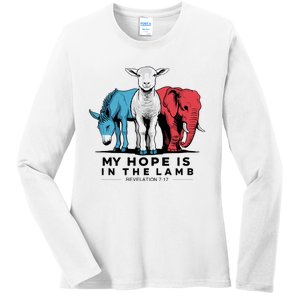 My Hope Is In The Lamb Ladies Long Sleeve Shirt