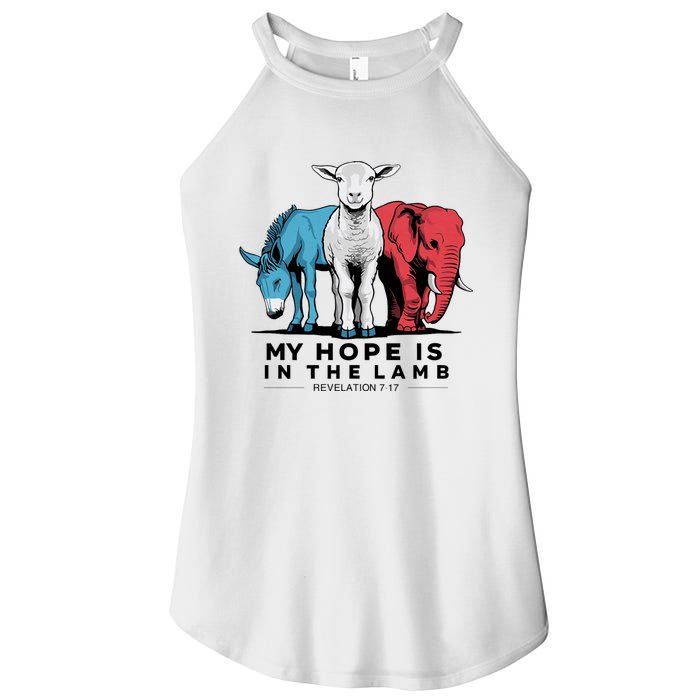 My Hope Is In The Lamb Women's Perfect Tri Rocker Tank