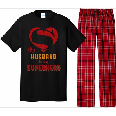 My Husband Is Superhero Gift Mother Father Day Pajama Set