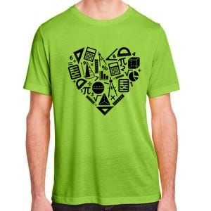 Math Heart I Love Math Math Lovers Gift Math Teacher Gift Adult ChromaSoft Performance T-Shirt