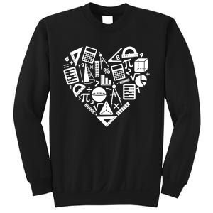 Math Heart I Love Math Math Lovers Gift Math Teacher Gift Sweatshirt