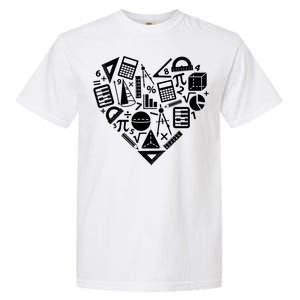 Math Heart I Love Math Math Lovers Gift Math Teacher Gift Garment-Dyed Heavyweight T-Shirt