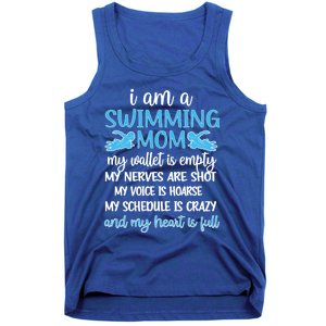 My Heart Is Full Swimming Mom Proud Swim Mama Gift Tank Top