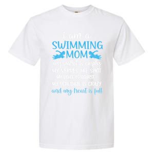 My Heart Is Full Swimming Mom Proud Swim Mama Gift Garment-Dyed Heavyweight T-Shirt