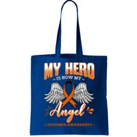 My Hero Is Now My Angel Leukemia Bone Marrow Hematologists Gift Tote Bag