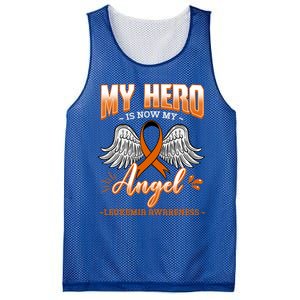 My Hero Is Now My Angel Leukemia Bone Marrow Hematologists Gift Mesh Reversible Basketball Jersey Tank