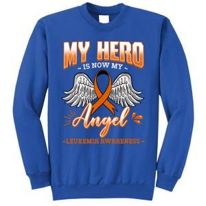 My Hero Is Now My Angel Leukemia Bone Marrow Hematologists Gift Tall Sweatshirt