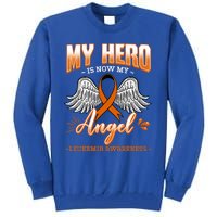 My Hero Is Now My Angel Leukemia Bone Marrow Hematologists Gift Tall Sweatshirt