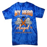 My Hero Is Now My Angel Leukemia Bone Marrow Hematologists Gift Tie-Dye T-Shirt