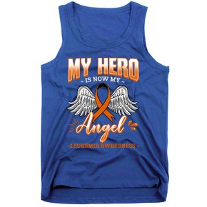 My Hero Is Now My Angel Leukemia Bone Marrow Hematologists Gift Tank Top