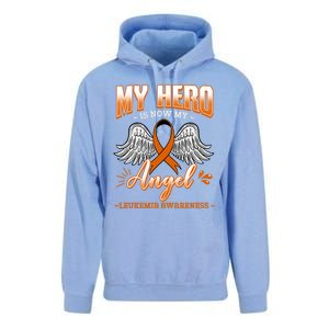 My Hero Is Now My Angel Leukemia Bone Marrow Hematologists Gift Unisex Surf Hoodie