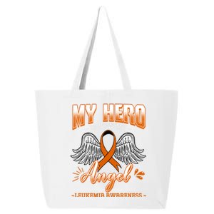 My Hero Is Now My Angel Leukemia Bone Marrow Hematologists Gift 25L Jumbo Tote