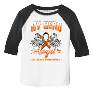 My Hero Is Now My Angel Leukemia Bone Marrow Hematologists Gift Toddler Fine Jersey T-Shirt