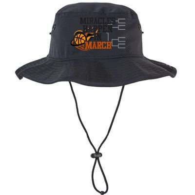 Miracles Happen in March College March Basketball Madness Bucket Hat