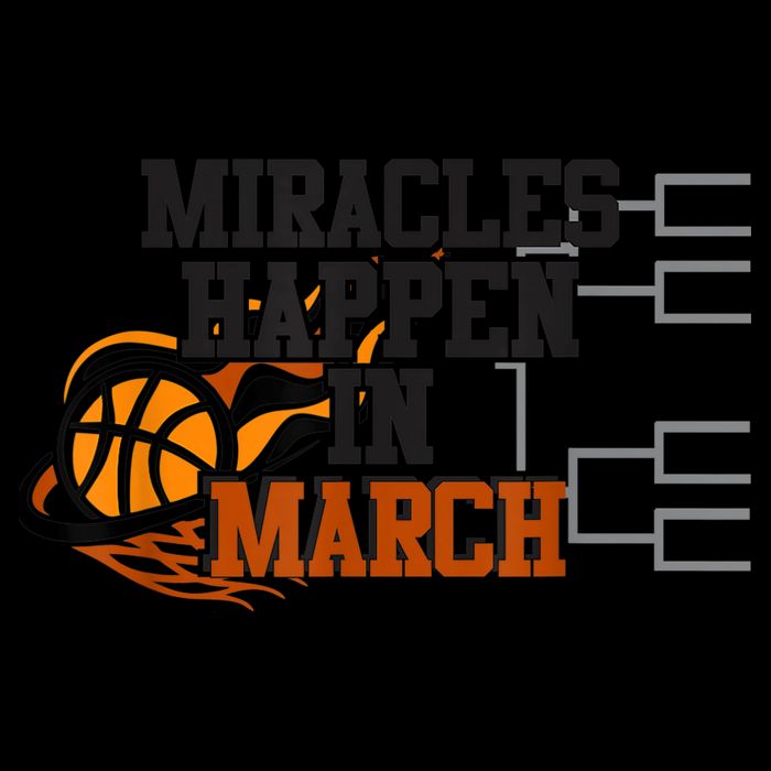 Miracles Happen in March College March Basketball Madness Womens Tank Top