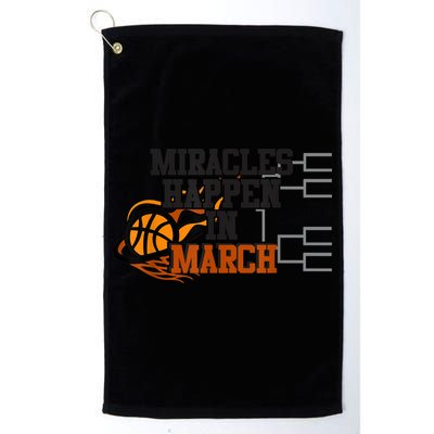 Miracles Happen in March College March Basketball Madness Golf Towel