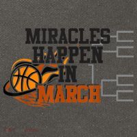 Miracles Happen in March College March Basketball Madness Cotton Canvas Backpack
