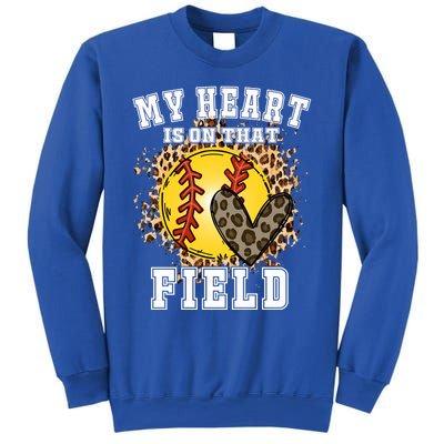 My Heart Is On That Field Softball Lovers Game Day Vibes Gift Sweatshirt