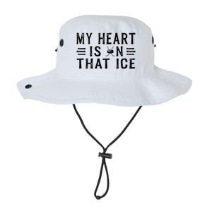 My Heart Is On That Ice Hockey Mom Cool Gift Legacy Cool Fit Booney Bucket Hat