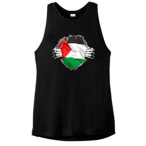 My Heart Is Always With Palestine . Ladies PosiCharge Tri-Blend Wicking Tank