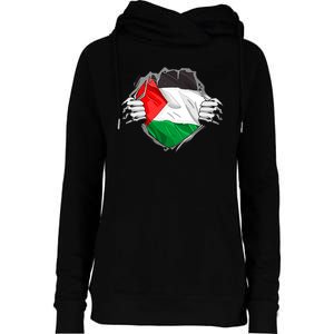 My Heart Is Always With Palestine . Womens Funnel Neck Pullover Hood