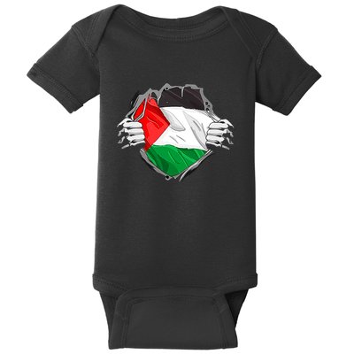 My Heart Is Always With Palestine . Baby Bodysuit
