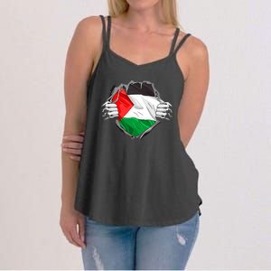 My Heart Is Always With Palestine . Women's Strappy Tank