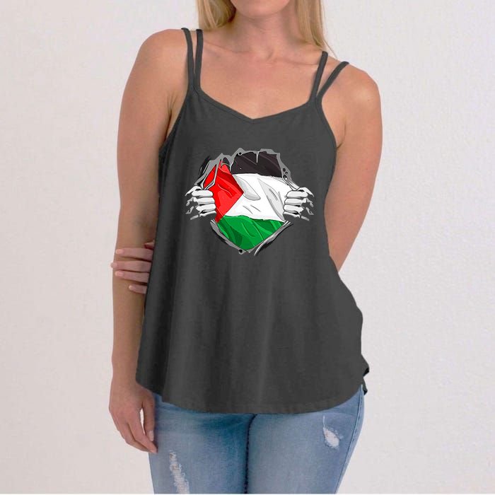 My Heart Is Always With Palestine . Women's Strappy Tank