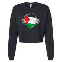 My Heart Is Always With Palestine . Cropped Pullover Crew