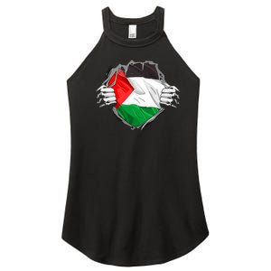 My Heart Is Always With Palestine . Women's Perfect Tri Rocker Tank